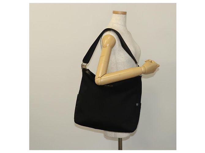 Borsa a spalla GUCCI in tela nera e argento Auth SW823 Nero - vista 22