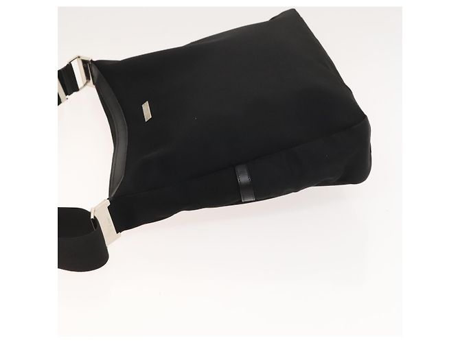 Borsa a spalla GUCCI in tela nera e argento Auth SW823 Nero - vista 4