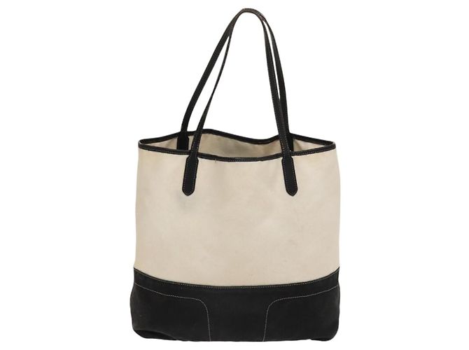 BURBERRY Tote Bag aus Canvas in Weiß Auth ti3062 - Ansicht 2