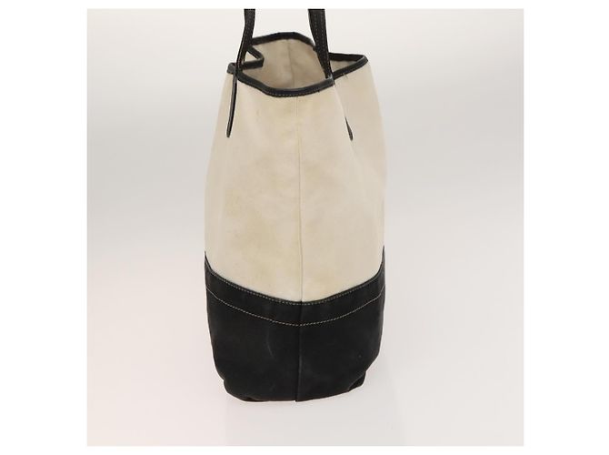 BURBERRY Tote Bag aus Canvas in Weiß Auth ti3062 - Ansicht 3