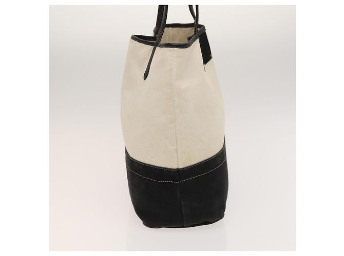 BURBERRY Tote Bag aus Canvas in Weiß Auth ti3062 - Ansicht 4