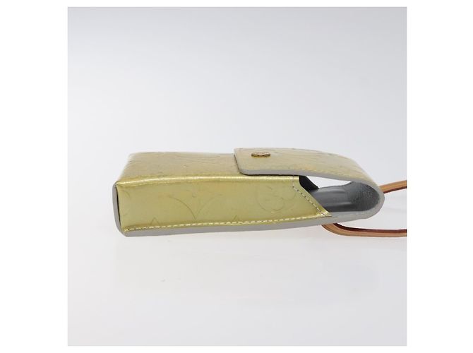 LOUIS VUITTON Monogram Vernis Green Cigarette Case Gris LV Auth 124911 Grey - view 3