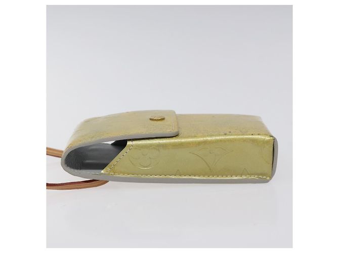 LOUIS VUITTON Monogram Vernis Green Cigarette Case Gris LV Auth 124911 Grey - view 4