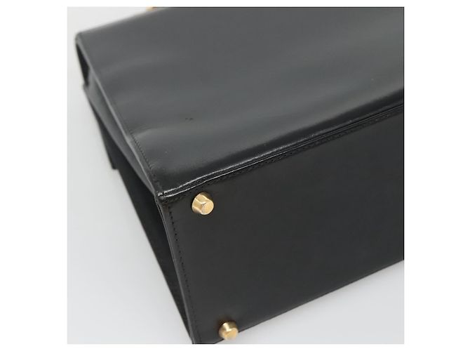 Borsa a mano in pelle nera e oro Gianni Versace Auth bs26704 Nero D'oro - vista 16