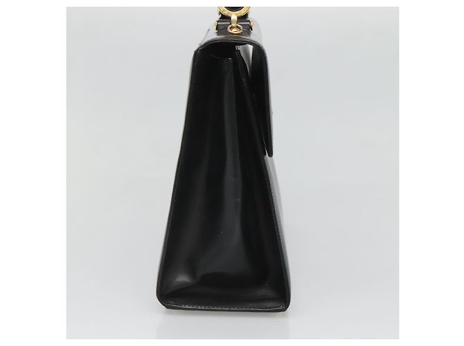 Borsa a mano in pelle nera e oro Gianni Versace Auth bs26704 Nero D'oro - vista 3