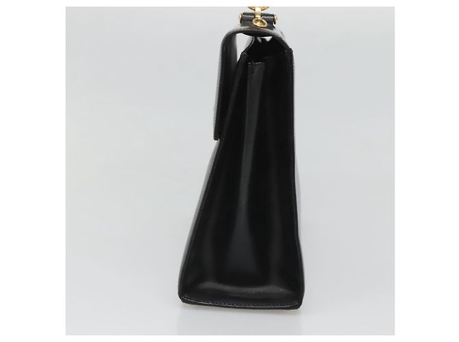 Borsa a mano in pelle nera e oro Gianni Versace Auth bs26704 Nero D'oro - vista 4