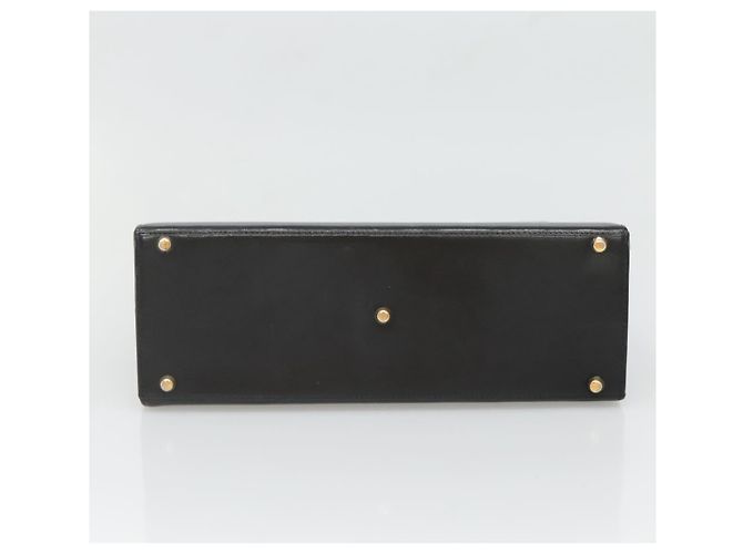 Borsa a mano in pelle nera e oro Gianni Versace Auth bs26704 Nero D'oro - vista 5