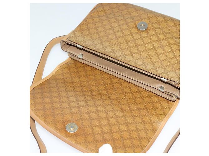 Céline Borsa a spalla in tela Macadam CELINE marrone oro Auth BA2757 D'oro - vista 11