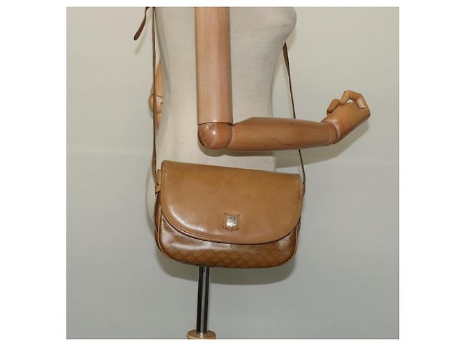 Céline Borsa a spalla in tela Macadam CELINE marrone oro Auth BA2757 D'oro - vista 24