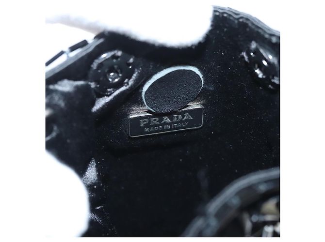 PRADA Borsa a Spalla in Nylon Nero Argento Autentica 118631 - vista 10