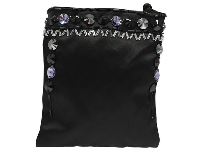 PRADA Borsa a Spalla in Nylon Nero Argento Autentica 118631 - vista 13