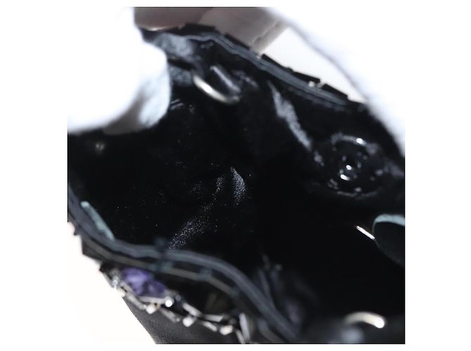 PRADA Borsa a Spalla in Nylon Nero Argento Autentica 118631 - vista 18