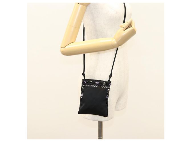 PRADA Borsa a Spalla in Nylon Nero Argento Autentica 118631 - vista 19