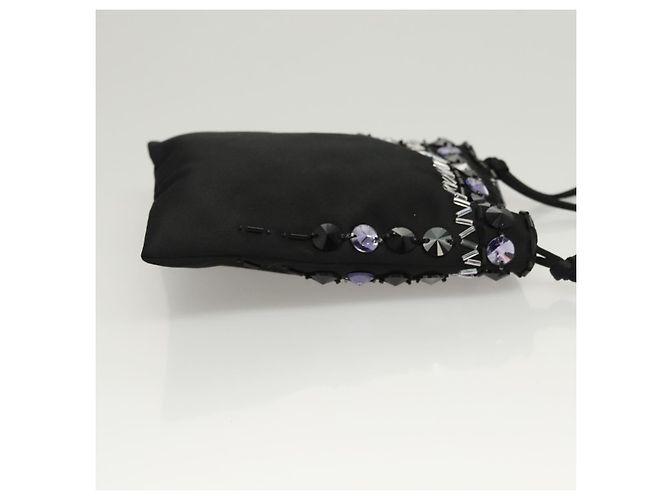 PRADA Borsa a Spalla in Nylon Nero Argento Autentica 118631 - vista 3