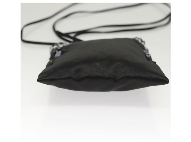 PRADA Borsa a Spalla in Nylon Nero Argento Autentica 118631 - vista 5