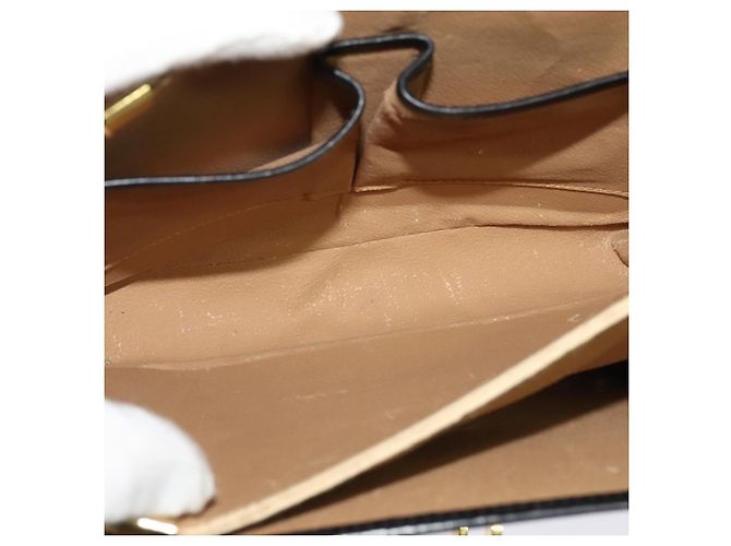 Céline Borsa a mano CELINE in pelle nera e oro Auth 125958 Nero D'oro - vista 11