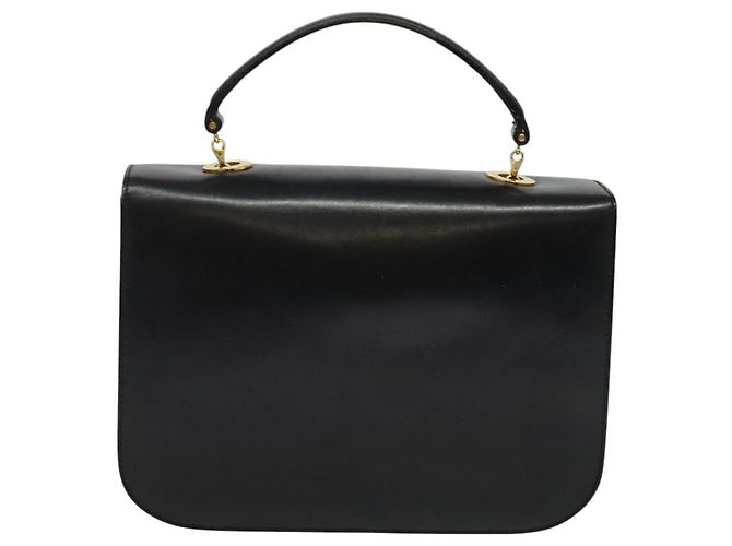 Céline Borsa a mano CELINE in pelle nera e oro Auth 125958 Nero D'oro - vista 2