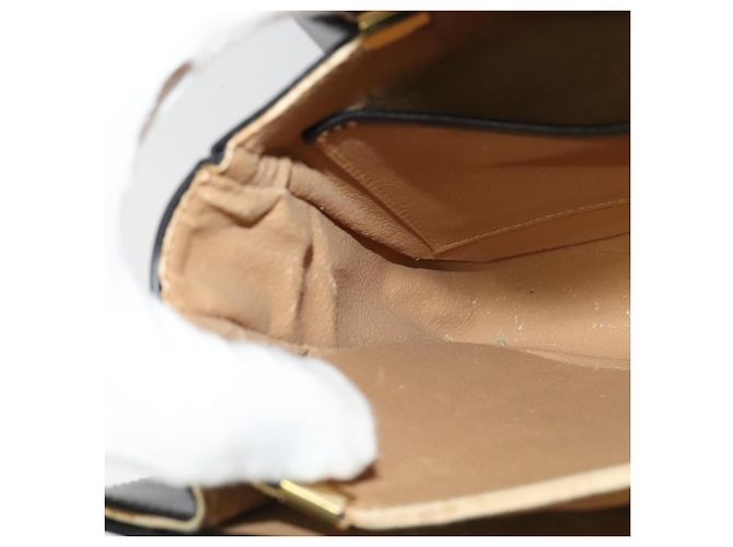 Céline Borsa a mano CELINE in pelle nera e oro Auth 125958 Nero D'oro - vista 20