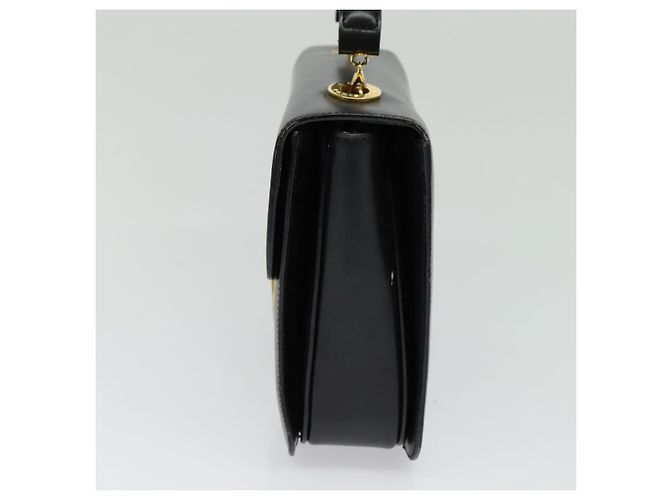 Céline Borsa a mano CELINE in pelle nera e oro Auth 125958 Nero D'oro - vista 4