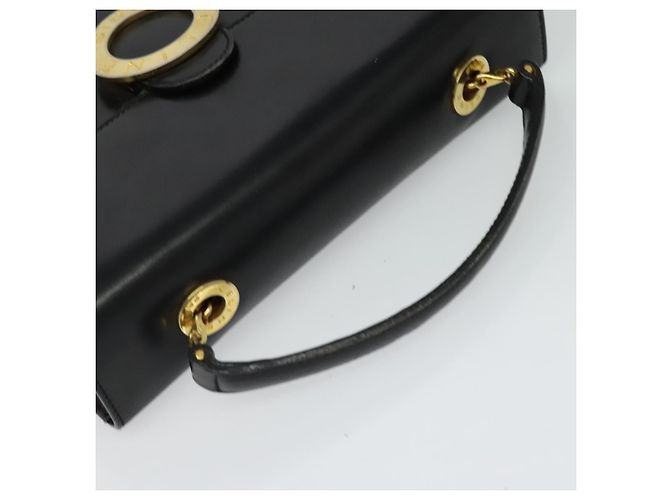 Céline Borsa a mano CELINE in pelle nera e oro Auth 125958 Nero D'oro - vista 6