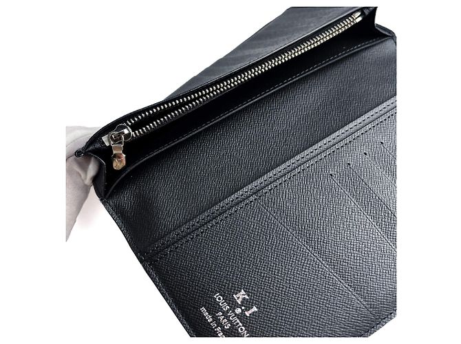 Louis Vuitton Portafoglio verticale lungo in tela Brazza Damier Graphite Multicolore - vista 4