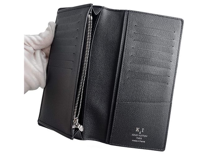 Louis Vuitton Portafoglio verticale lungo in tela Brazza Damier Graphite Multicolore - vista 5
