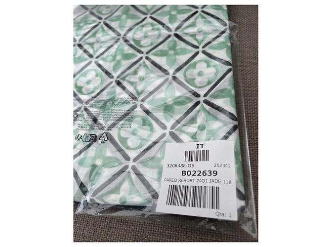 Pareo Louis Vuitton Monograma Flor Verde Algodón - vista 3