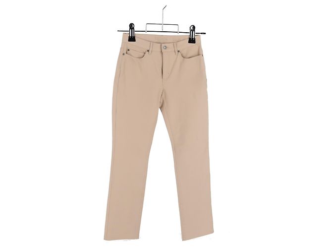 Jeans de pierna recta Escada en denim de algodón beige - vista 5