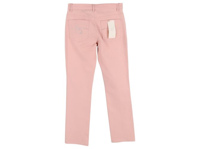Jeans de pierna recta Escada en denim de algodón rosa - vista 2