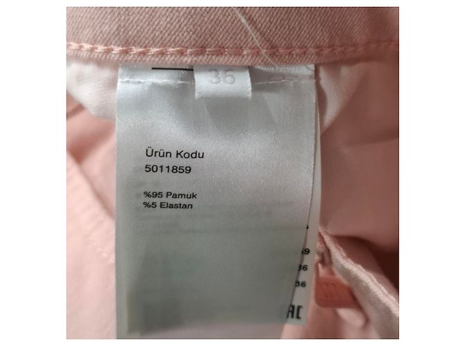Jeans de pierna recta Escada en denim de algodón rosa - vista 3