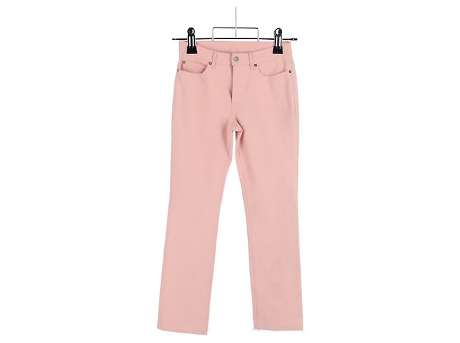 Jeans de pierna recta Escada en denim de algodón rosa - vista 5