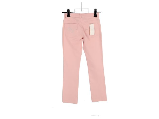 Jeans de pierna recta Escada en denim de algodón rosa - vista 6