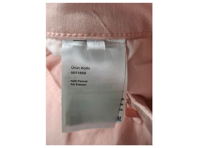 Jeans de pierna recta Escada en denim de algodón rosa - vista 7