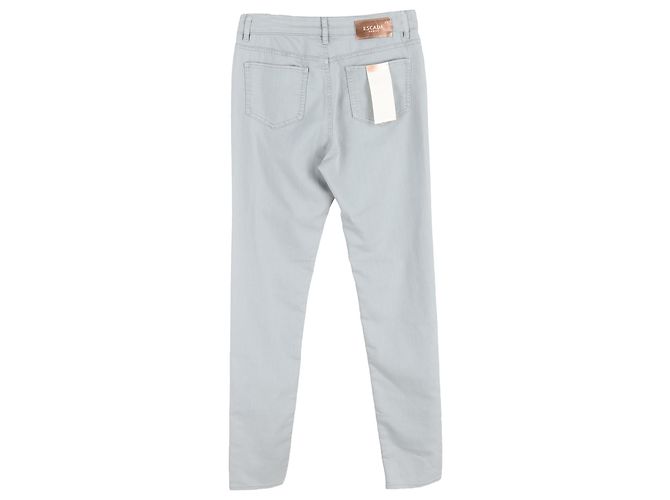 Jeans de pierna recta Escada en denim de algodón gris claro - vista 2