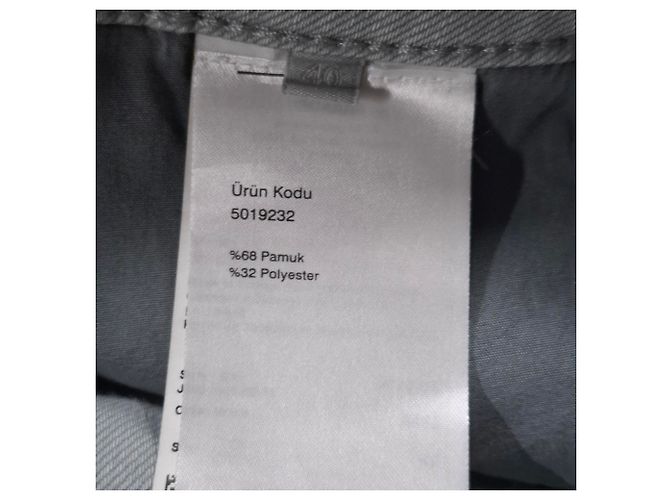 Jeans de pierna recta Escada en denim de algodón gris claro - vista 3