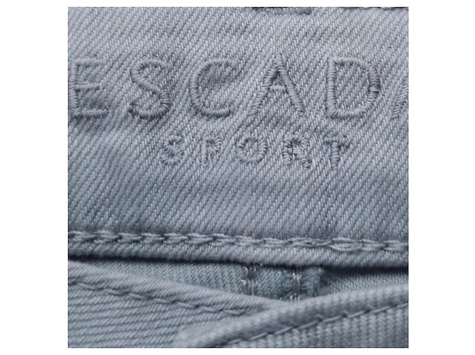 Jeans de pierna recta Escada en denim de algodón gris claro - vista 4