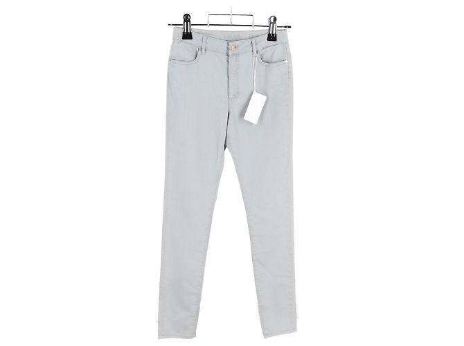 Jeans de pierna recta Escada en denim de algodón gris claro - vista 5