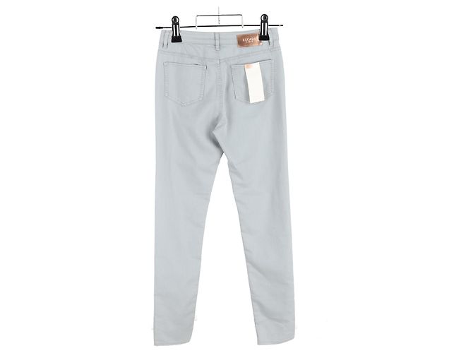 Jeans de pierna recta Escada en denim de algodón gris claro - vista 6