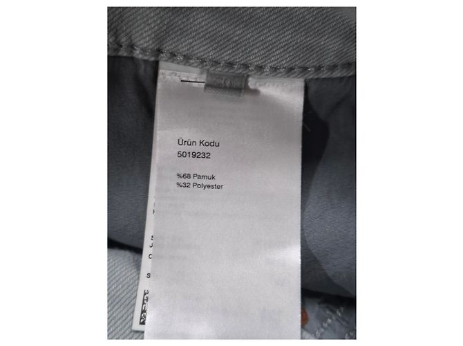 Jeans de pierna recta Escada en denim de algodón gris claro - vista 7