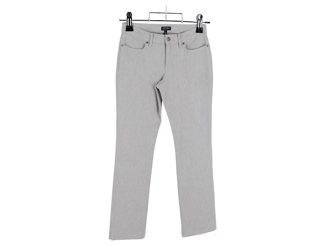 Jeans a gamba dritta Escada in denim di cotone grigio - vista 4