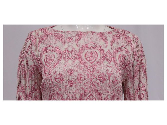 Maje Rockinal bedrucktes Kleid aus rosa Polyester Pink - Ansicht 12