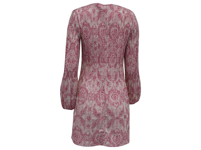 Maje Rockinal bedrucktes Kleid aus rosa Polyester Pink - Ansicht 3
