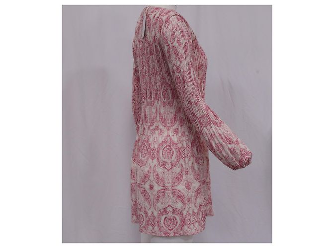 Maje Rockinal bedrucktes Kleid aus rosa Polyester Pink - Ansicht 8
