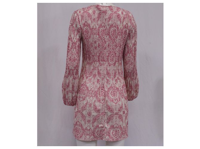 Maje Rockinal bedrucktes Kleid aus rosa Polyester Pink - Ansicht 9