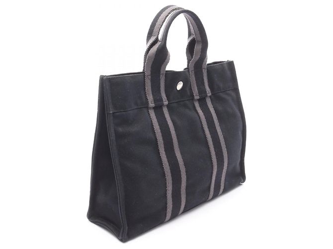 Herbag Canvas Tote Bag von Hermès Schwarz - Ansicht 2