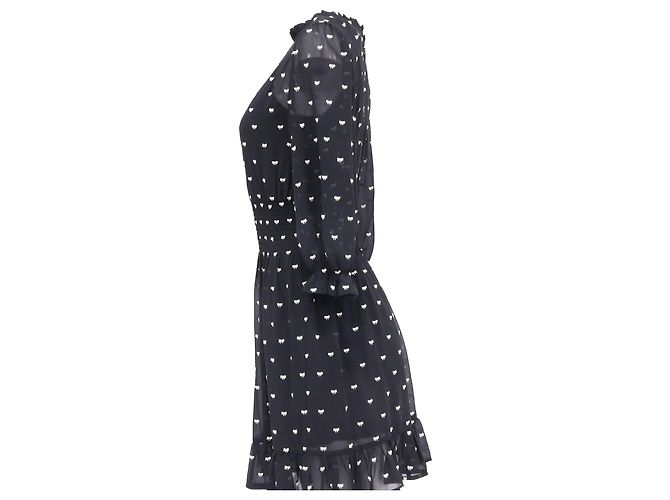 Maje Rythonoeud Mini-Kleid mit Druck aus schwarzem Polyester - Ansicht 2