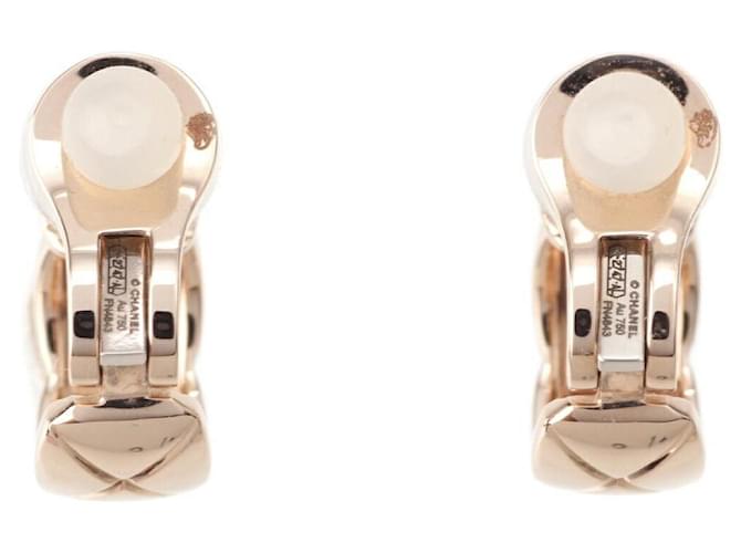 Orecchini Chanel Coco Crush in oro D'oro Metallico - vista 3