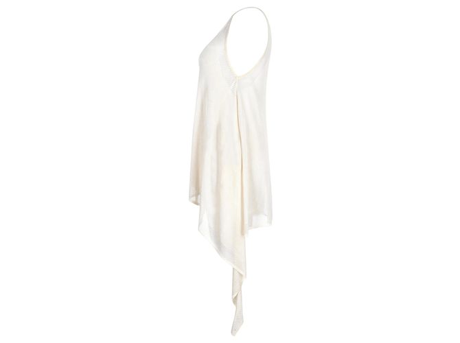 Top asimétrico sin mangas Emilio Pucci en viscosa blanca Blanco Crudo - vista 2