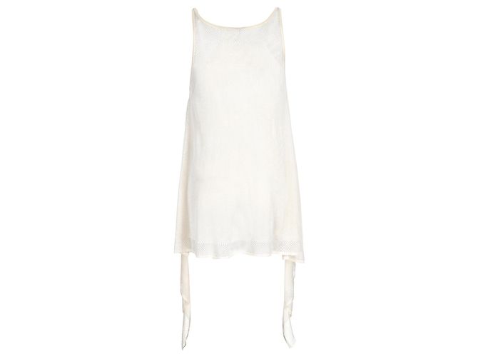 Top asimétrico sin mangas Emilio Pucci en viscosa blanca Blanco Crudo - vista 3