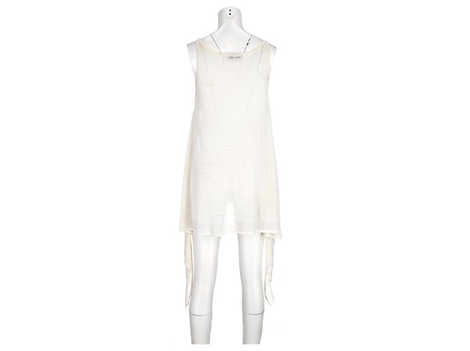 Top asimétrico sin mangas Emilio Pucci en viscosa blanca Blanco Crudo - vista 8